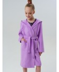 Халат трикотажный для девочек фиолетовый