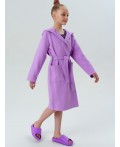 Халат трикотажный для девочек фиолетовый