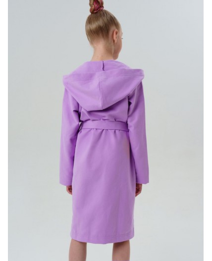 Халат трикотажный для девочек фиолетовый