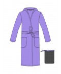 Халат трикотажный для девочек фиолетовый