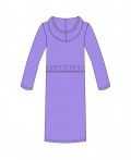 Халат трикотажный для девочек фиолетовый