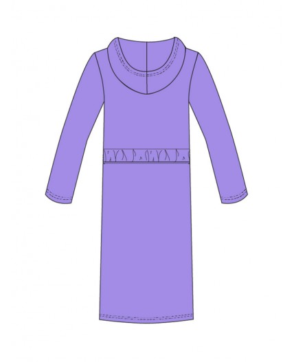 Халат трикотажный для девочек фиолетовый