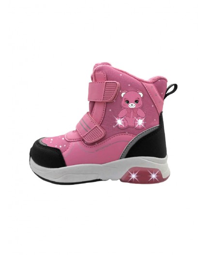 Ботинки для девочек розовый,черный