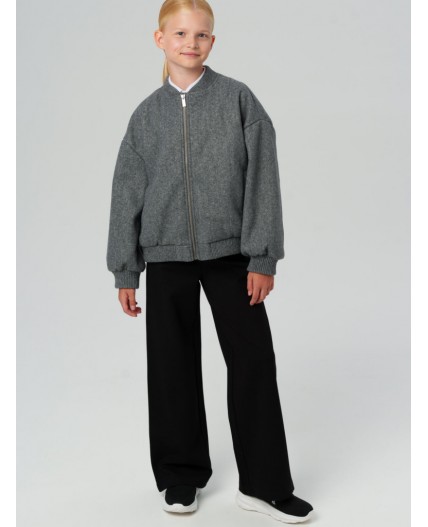 Куртка текстильная для девочек темно-серый