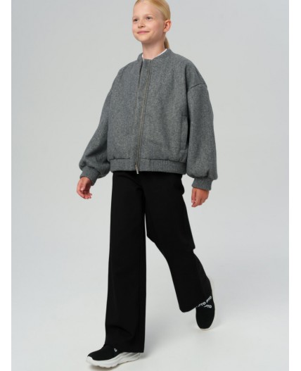 Куртка текстильная для девочек темно-серый