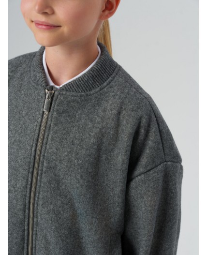 Куртка текстильная для девочек темно-серый