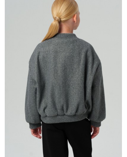 Куртка текстильная для девочек темно-серый