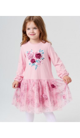Платье трикотажное для девочек розовый