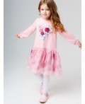 Платье трикотажное для девочек розовый