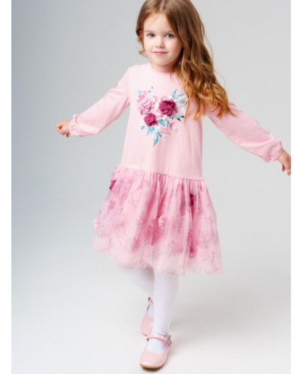 Платье трикотажное для девочек розовый