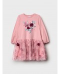 Платье трикотажное для девочек розовый