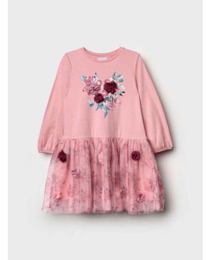 Платье трикотажное для девочек розовый