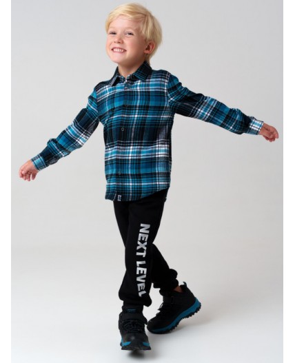 Рубашка текстильная для мальчиков разноцветный