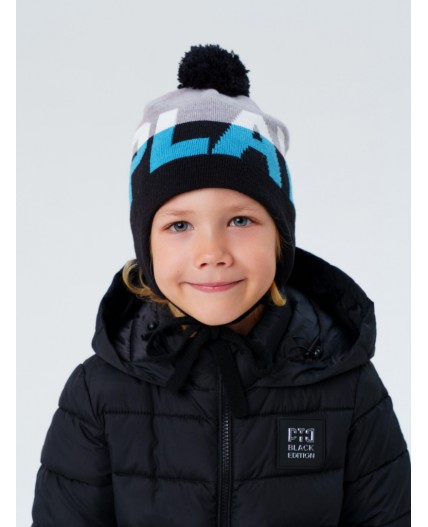 Шапка трикотажная для мальчиков разноцветный