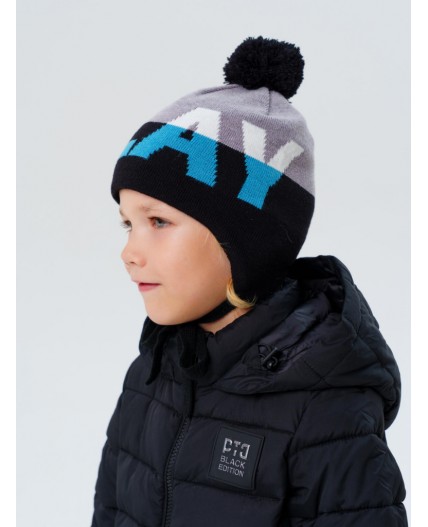 Шапка трикотажная для мальчиков разноцветный