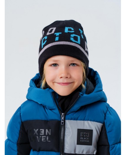 Шапка трикотажная для мальчиков черный