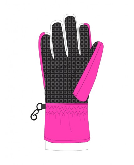 Перчатки текстильные для девочек фуксия