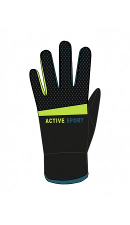 Перчатки трикотажные для мальчиков черный,зеленый,бирюзовый