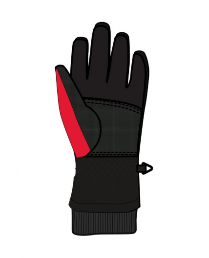 Перчатки текстильные для мальчиков черный,красный