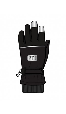 Перчатки текстильные для мальчиков черный