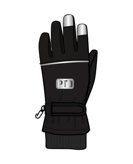 Перчатки текстильные для мальчиков черный