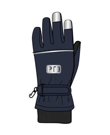 Перчатки текстильные для мальчиков тёмно-синий,черный