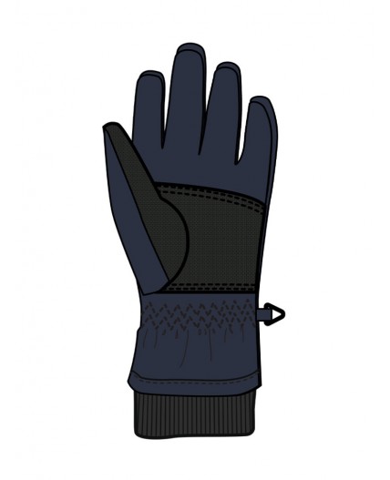 Перчатки текстильные для мальчиков тёмно-синий,черный