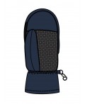 Варежки текстильные для мальчиков тёмно-синий