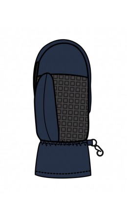 Варежки текстильные для мальчиков тёмно-синий