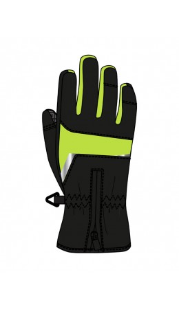 Перчатки текстильные для мальчиков черный,светло-зеленый
