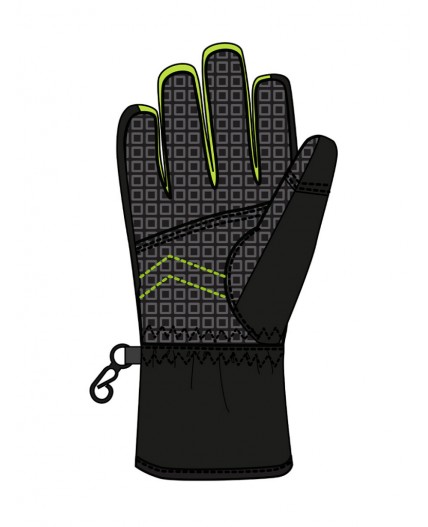 Перчатки текстильные для мальчиков черный,светло-зеленый