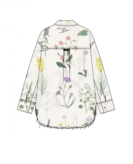 Рубашка текстильная для девочек разноцветный