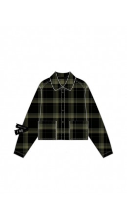 Рубашка текстильная для девочек разноцветный