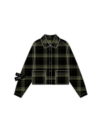 Рубашка текстильная для девочек разноцветный