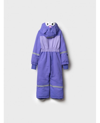 Комбинезон текстильный с полиуретановым покрытием для девочек фиолетовый неоновый,фиолетовый