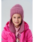 Шапка трикотажная для девочек розовый