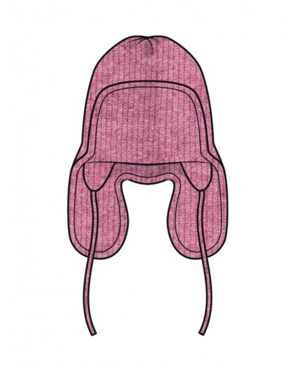 Шапка трикотажная для девочек розовый