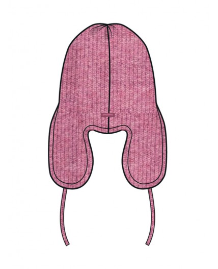 Шапка трикотажная для девочек розовый