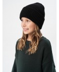 Шапка трикотажная для девочек черный