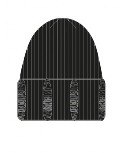 Шапка трикотажная для девочек черный