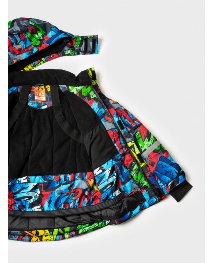 Комплект текстильный с полиуретановым покрытием для мальчиков: куртка, брюки черный