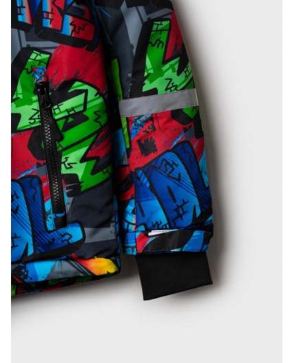 Комплект текстильный с полиуретановым покрытием для мальчиков: куртка, брюки черный