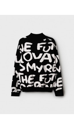 Свитер трикотажный для мальчиков черный,белый