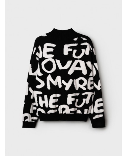 Свитер трикотажный для мальчиков черный,белый