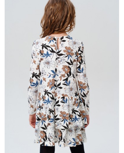 Платье трикотажное для девочек разноцветный