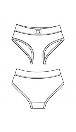 Трусы трикотажные для девочек, 2 шт в комплекте черный,белый