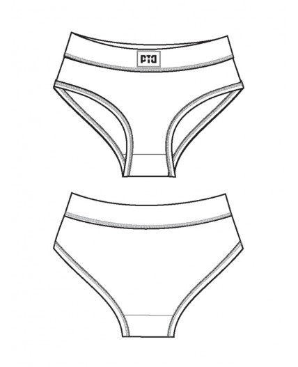 Трусы трикотажные для девочек, 2 шт в комплекте черный,белый