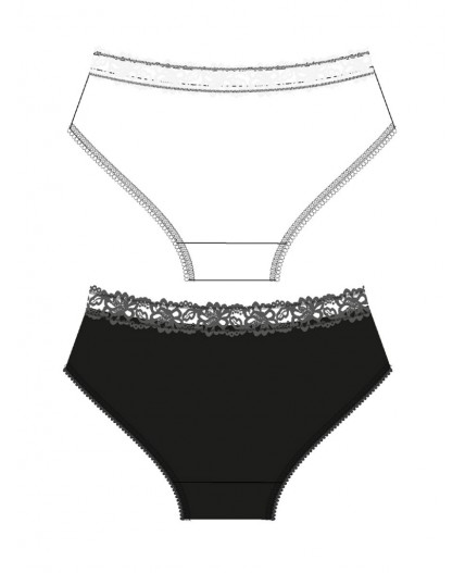 Трусы трикотажные для девочек, 2 шт в комплекте черный,белый