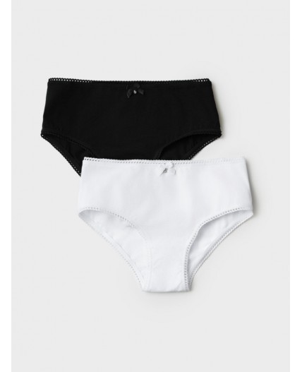 Трусы трикотажные для девочек, 2 шт в комплекте черный,белый