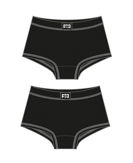 Трусы трикотажные для девочек, 2 шт в комплекте черный